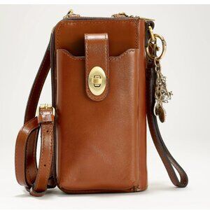 Patricia Nash Amalia Leather Phone Crossbody with Charm and Wristlet   0414